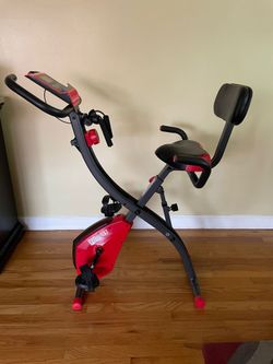 FitQuest Upright Flex Express and Recumbent Bike with Resistance Bands 
