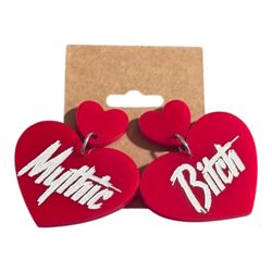 NEW Heathers Mythic B*tch Acrylic Drop Earrings