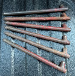 Military surplus steel tent stakes