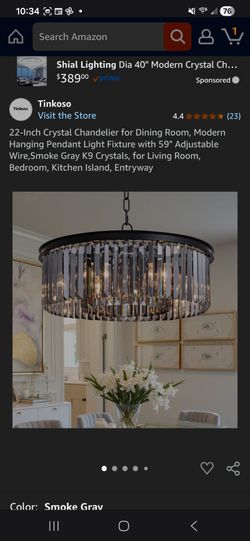 22-Inch Crystal Chandelier open box
