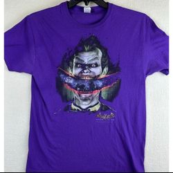 Batman Arkham Asylum Purple Graphic-T
