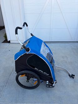 Burley Double Kids Bike Trailer + Thru-Axle Adapter