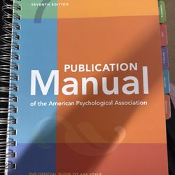 Publication Manual Apa Style Book