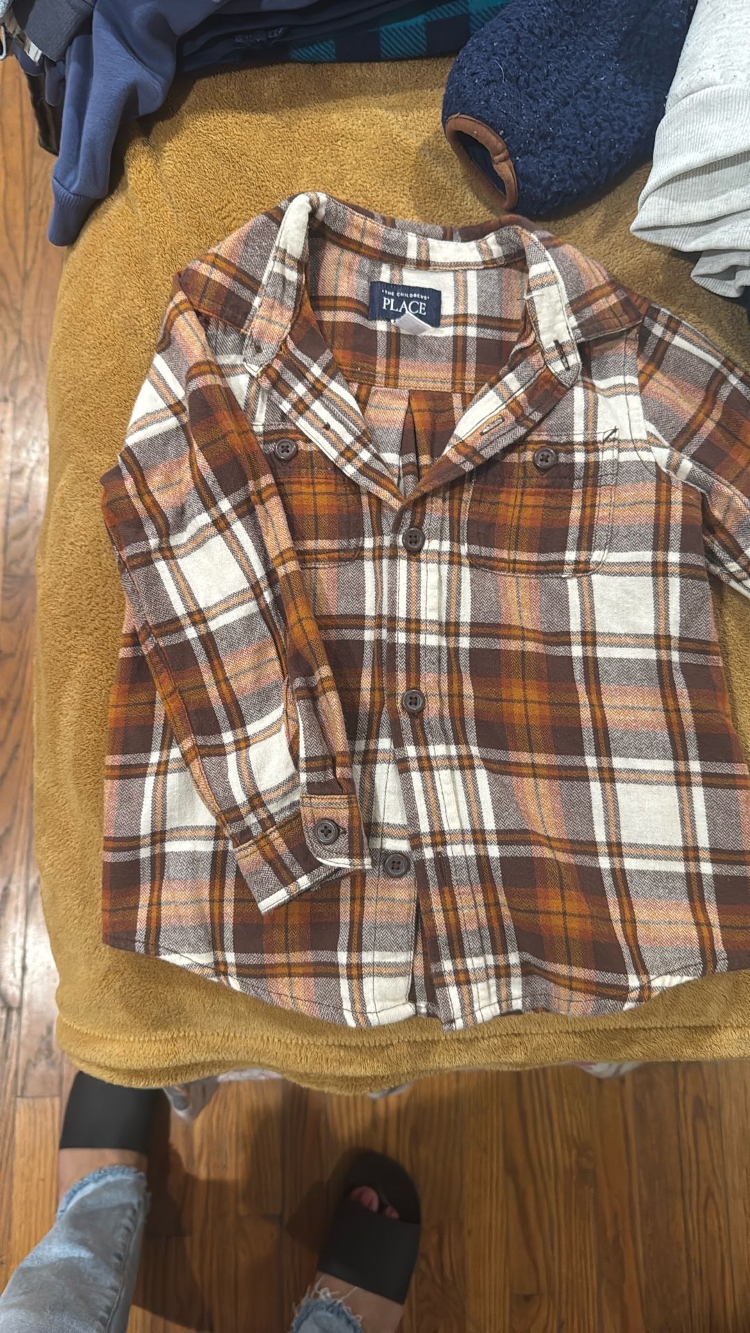 Toddler Plaid Shirt-$3
