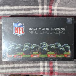 NFL Football Helmets Checker Game Set Baltimore Ravens vs Pittsburgh Steelers
