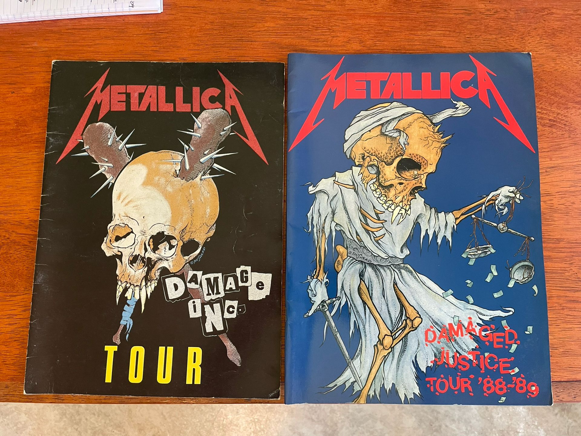 Metallica collectors Concert Programs