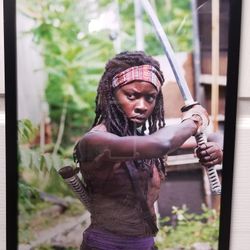 Official Michonne Walking Dead Double Sided Framed Poster 14 x 16