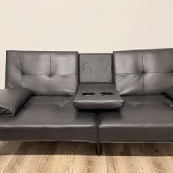 Modern Faux leather Convertible Sofa bed