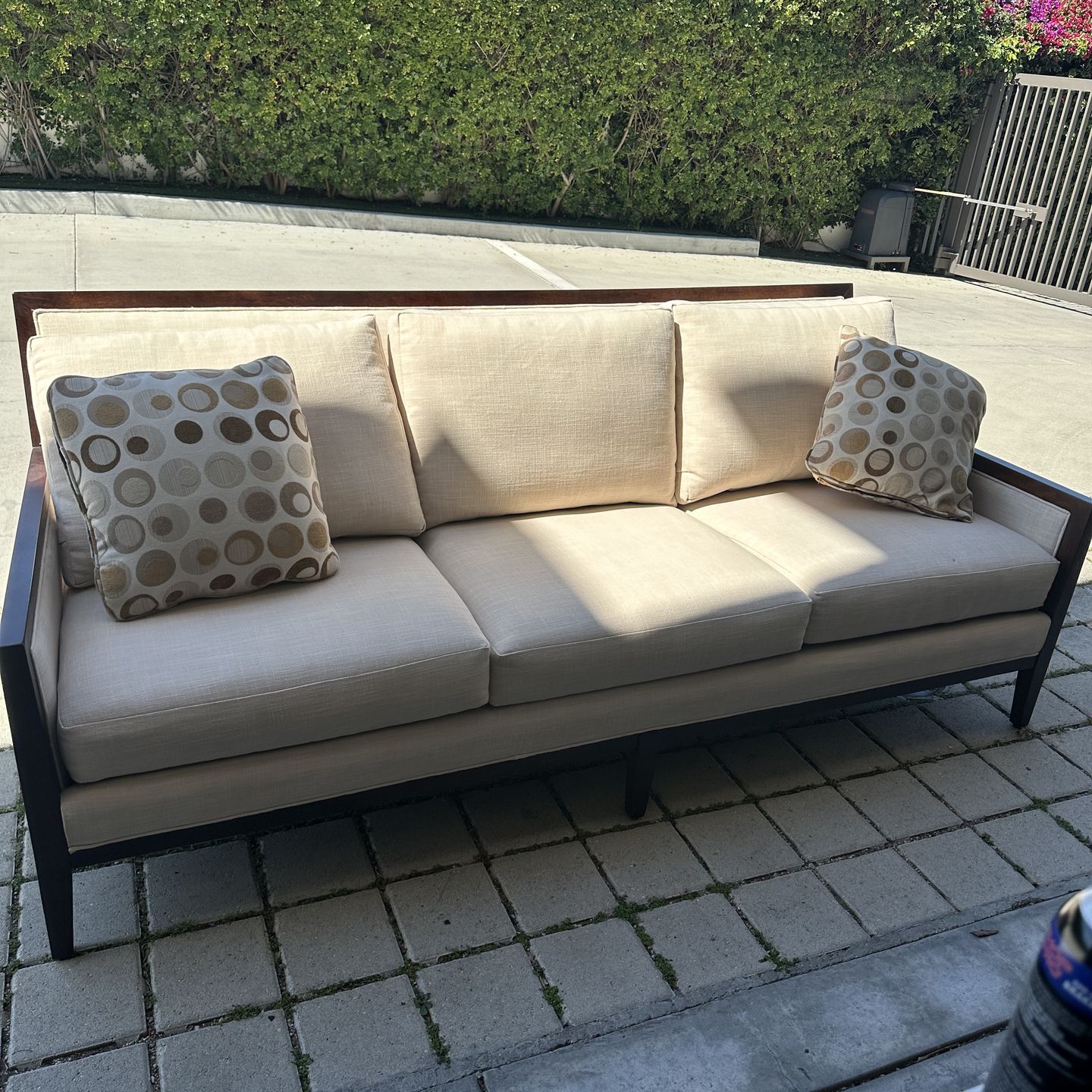 Fairfield Chair Company Designer Sofa – Solid Wood Frame – Made in USA