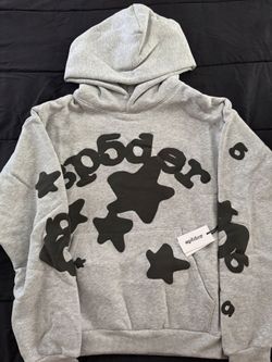 Sp5der Grey Pullover Hoodie with Tags Size M