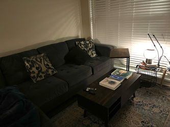 Ashley Furniture Charcoal L-Sofa $350