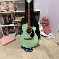 Fender Limited Edition Acoustic Electric Turqoiuse Guitar
