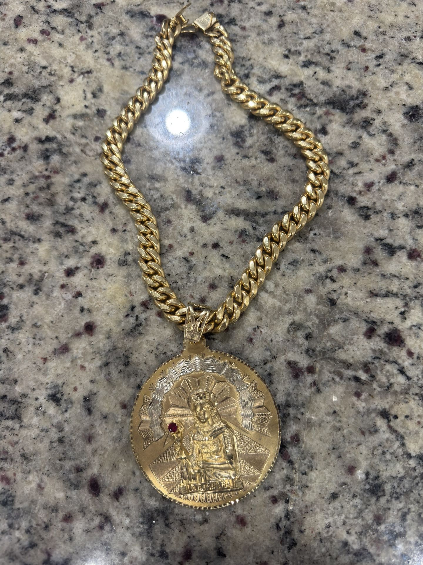 π° Solid 10K Gold Cuban + Custom Medallion (167 Grams) π°