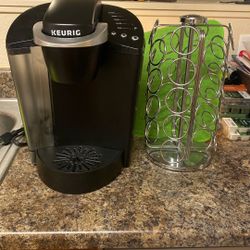 Keurig Coffee Maker And Coffee Pod Holder