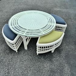 Coastal Coffee Table With Benches