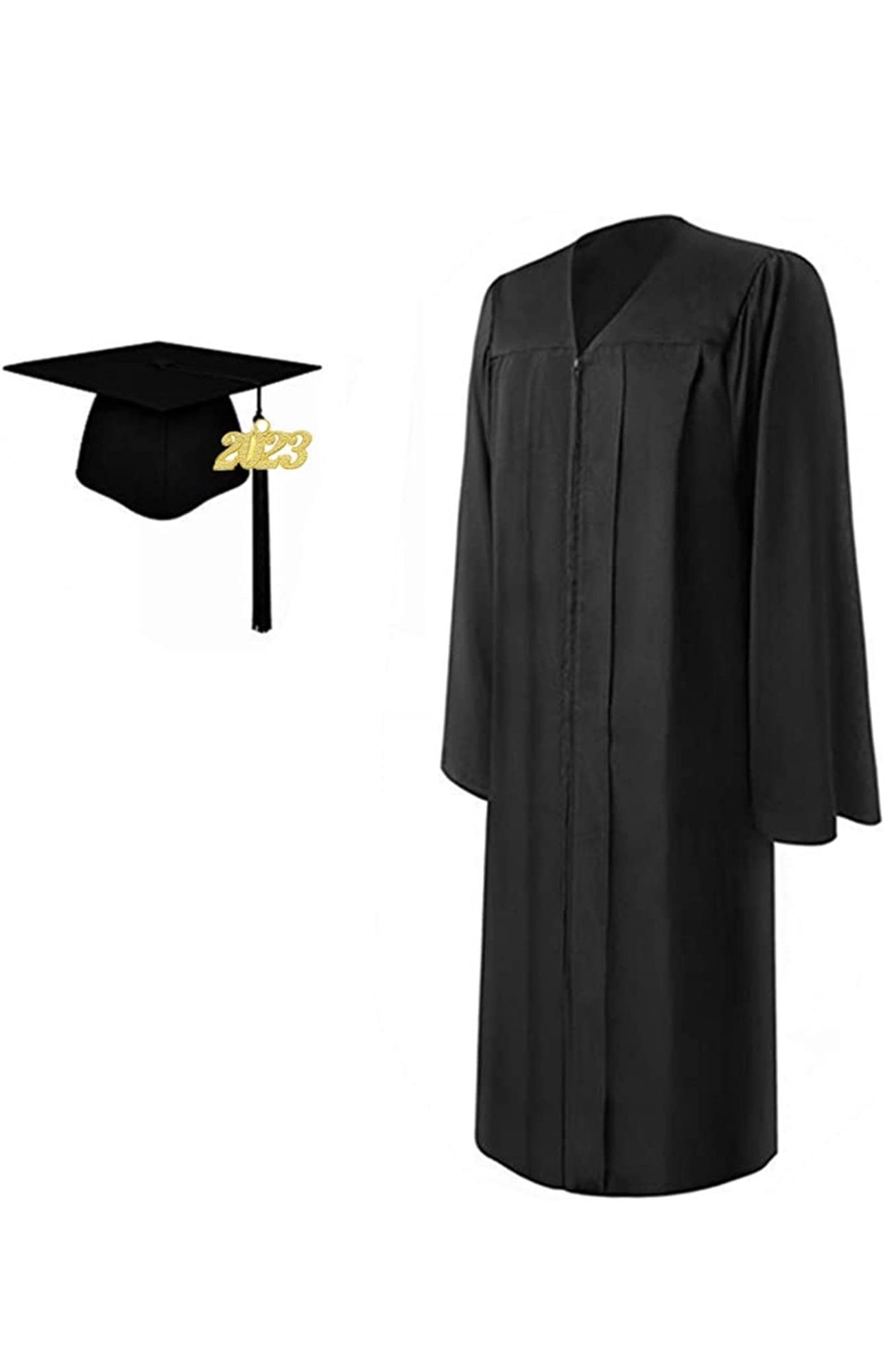 Graduation Cap And Gown - Black 