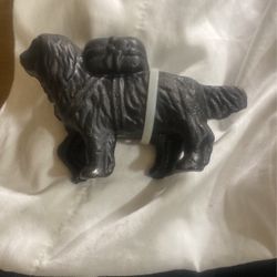 Vintage cast iron dog bank