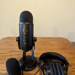 Blue Yeti Microphone + Sony MDR 7506 Headphones Bundle 