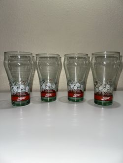 Vintage Coca-Cola Christmas Glasses 