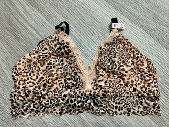 Victoria's Secret Leopard Lace Bralette Size L