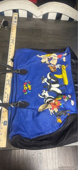 Vintage Looney Tunes Blue Duffel Bag
