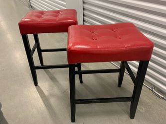 Red Leather Bar Stools