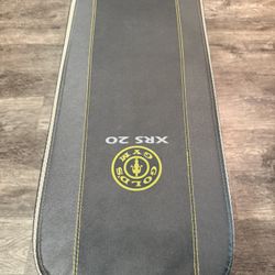 Gold's Gym XRS 20 Adjustable Olympic Workout Bench with weights