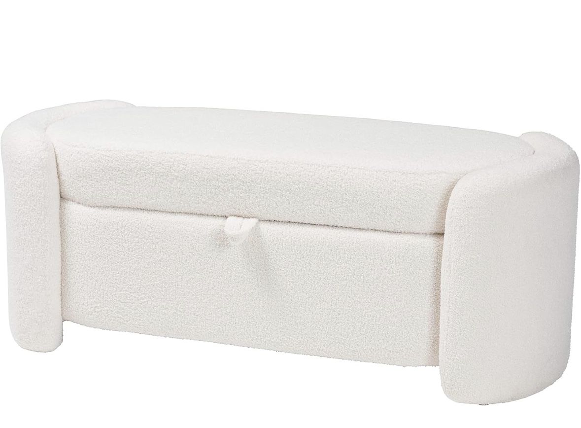 Baxton Studio Oakes Bench & Banquette, Ivory