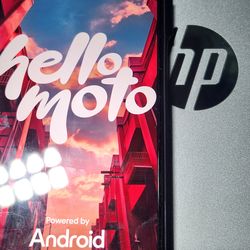 Moto 5G 2025 with case and screen protector