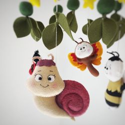 Handmade felt crib mobile  A wonderful gift for a baby