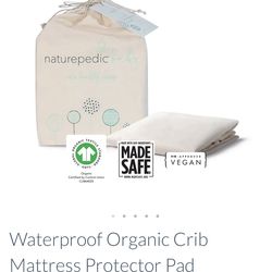 New/unopened Naturepedic Waterproof Organic Crib Mattress Protector Pad