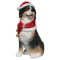 Christmas Bernese Mountain Dog Figurine