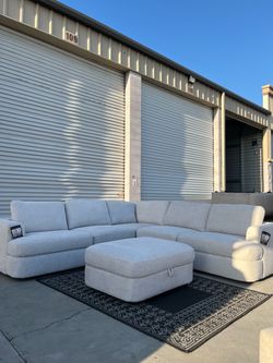 Henredon Corvin 6-Piece Modular Sectional w/ Storage Ottoman – FREE Delivery Available 🚚
