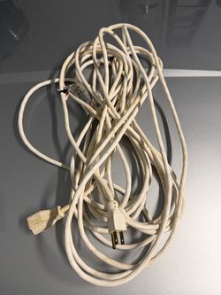 40 Foot White Outdoor Extension Cord