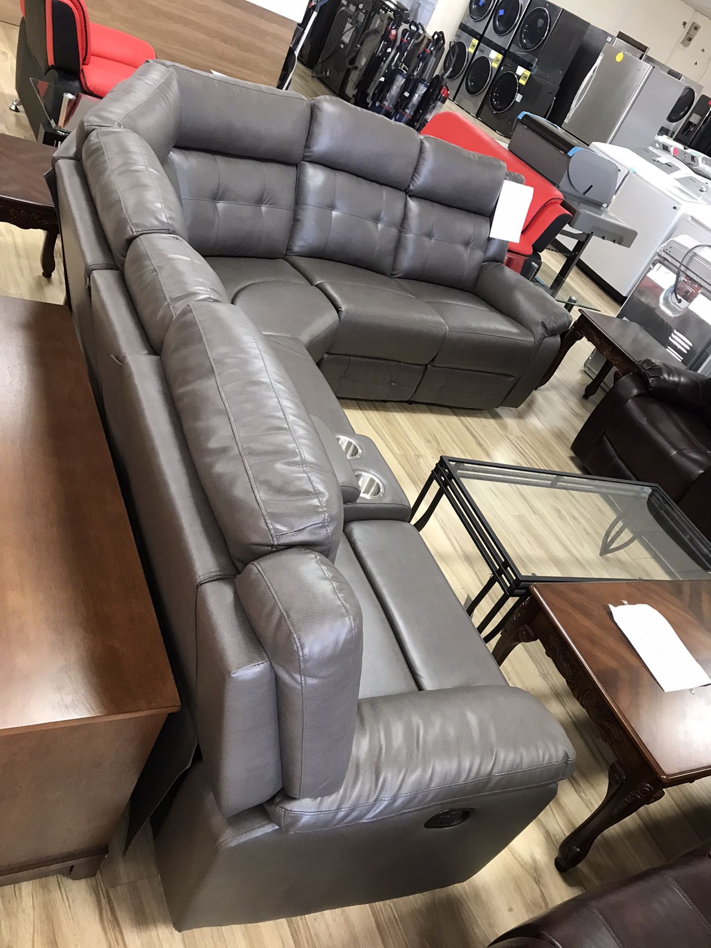 Grey Sectional Reclining