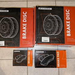 A-Premium Front and Rear Drill & Slotted Rotors with Brake pads. (Check description for car type.)