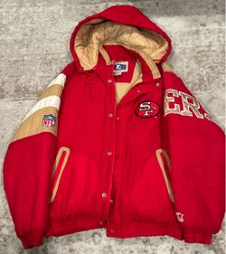 Vintage 49ers Big Logo Starter Parka w removable hood Mens Size L