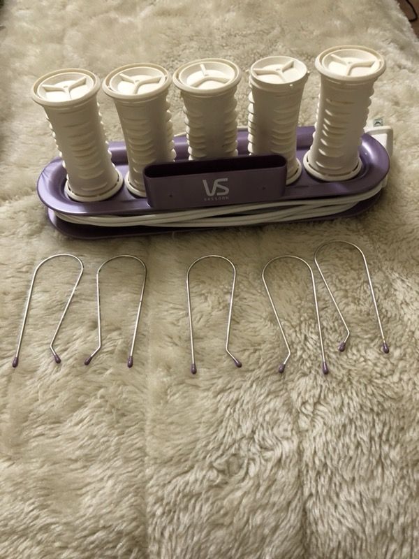 Vidal Sassoon Travel 5 Hot Hair Rollers Clips VS 305 Hairsetter Jetsetter