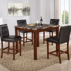 Mesa Pub Dining Table With 4 Chairs - Delivery And Financing Available 