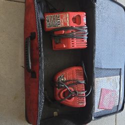 Milwaukee battery Chargers and Bag