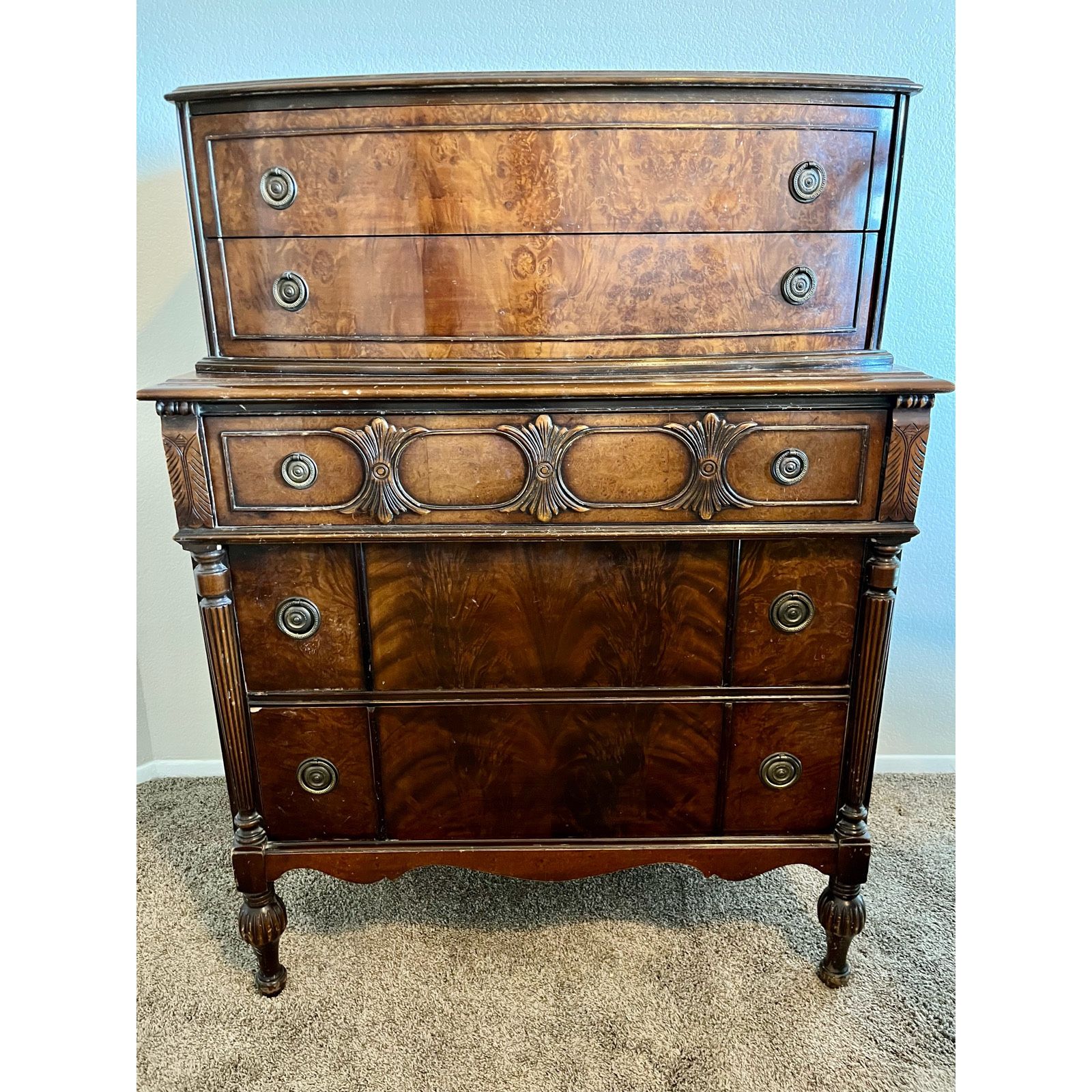 Antique 1920s Art Nouveau Dresser