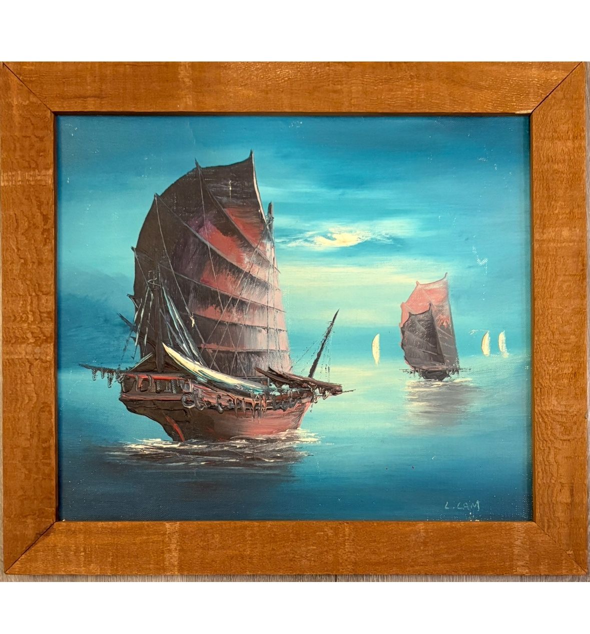 Painting of Chinese Sailboats