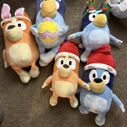 Multiple Giant Bluey Plushies