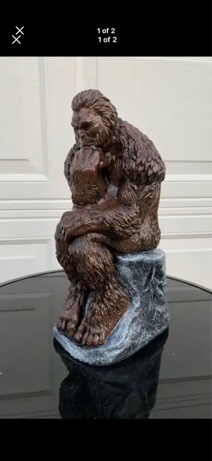 Bigfoot thinker statue
