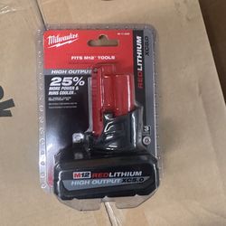 Milwaukee M12 RedLithium High Output XC5.0 battery — NEW