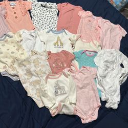 Baby Girls Onesies Size 3 Months All For $17