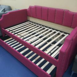 New Pink Twin / Twin Trundle On Sale