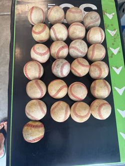 Used leather baseballs $1 each