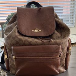 Coach brown backpack 