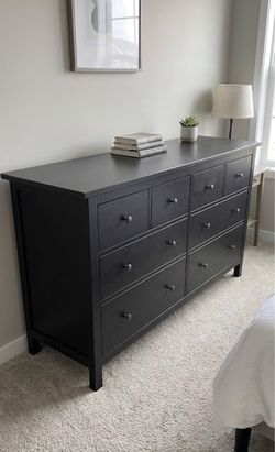 IKEA Hemnes 8-Drawer Dresser Black-Brown